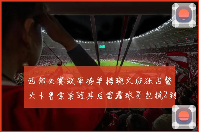 西部决赛效率榜单揭晓文班独占鳌头卡鲁索紧随其后雷霆球员包揽2到5名